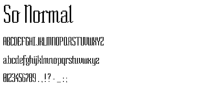 So Normal font